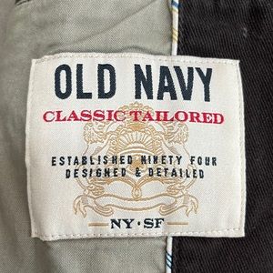 Old Navy Mens Blazer Extra Large Brown Cotton Sport Coat 2 Button Surgeons Cuff